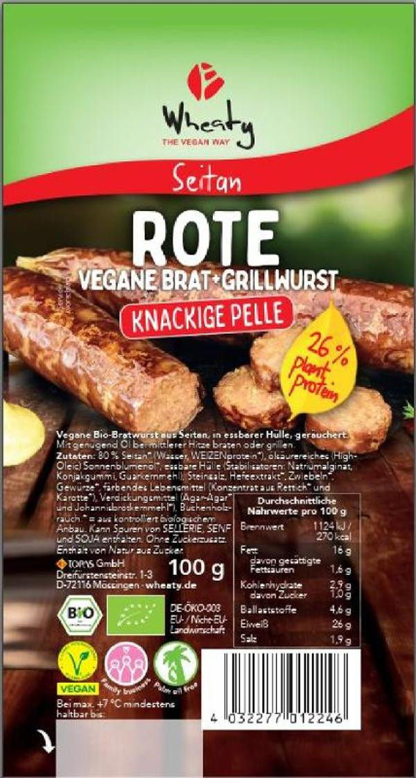 Produktfoto zu Wheaty Rote Bratwurst