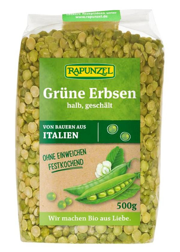 Produktfoto zu Erbsen grün, halb, geschält