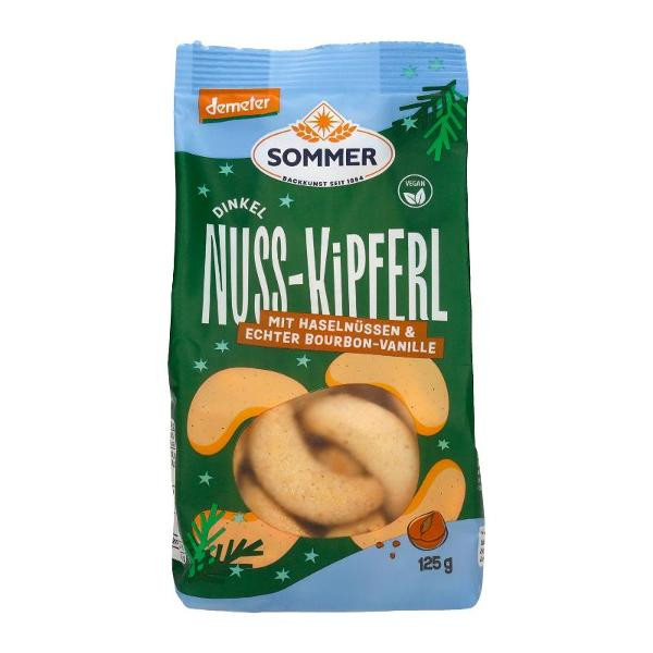 Produktfoto zu Dinkel Nuss-Kipferl (VEGAN!)