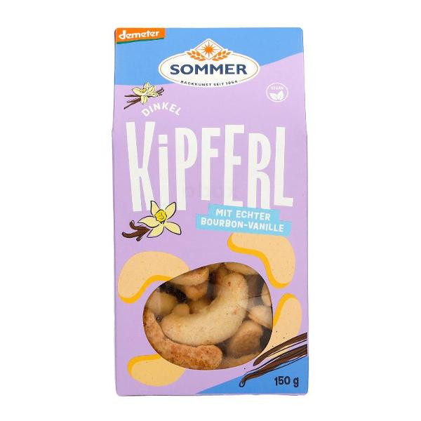 Produktfoto zu Vanille-Kipferl Dinkel Kekse mit Bourbon-Vanille