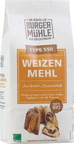 Produktfoto zu Weizenmehl 550 1kg von Burgermühle